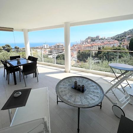 Grand 3 Pieces Avec Terrasse Vue Mer Tout Confort Beausoleil Kültér fotó