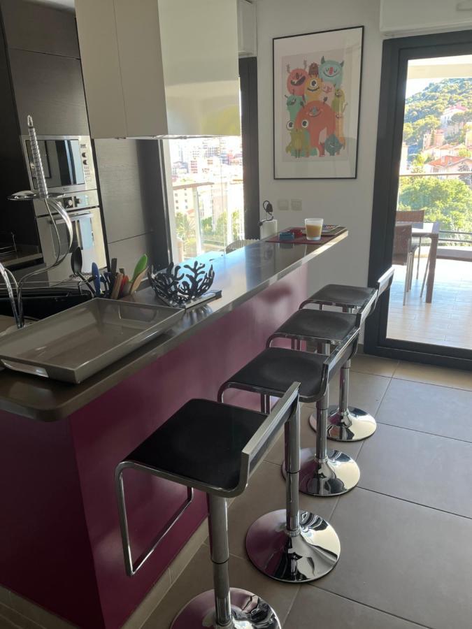 Grand 3 Pieces Avec Terrasse Vue Mer Tout Confort Beausoleil Kültér fotó