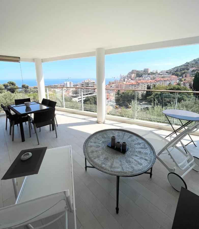 Grand 3 Pieces Avec Terrasse Vue Mer Tout Confort Beausoleil Kültér fotó